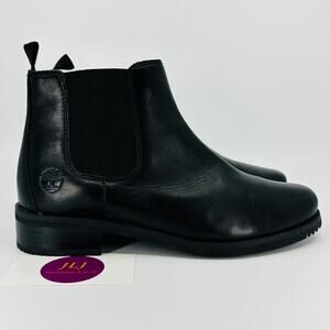Timberland Women's Mont Chevalier Black Leather Chelsea Boots A2JGQ Size 7